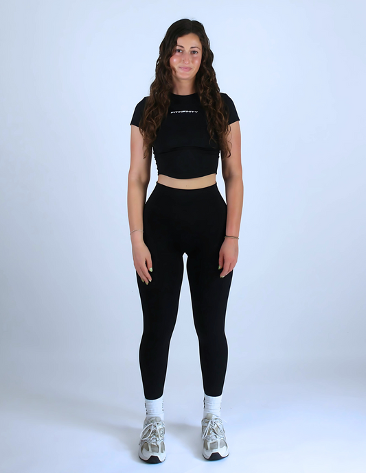 FitInfinity Short-Sleeved Crop Top